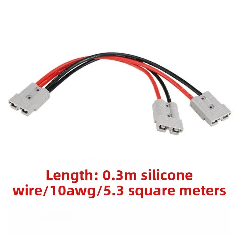 1PCS 50A Anderson SB50 Connector Cable Assembly, Electric Forklift UPS Battery Charging Plug with 6AWG/10AWG Pure Copper Wire