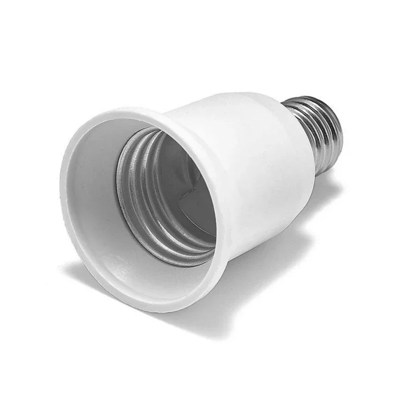 2pcs E17 to E26 E27 Converter PBT Housing  Copper Contact LED Light Bulb Socket Holder Adapter Extender