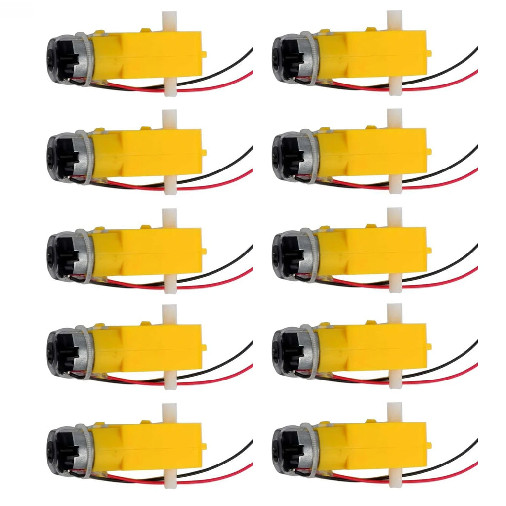 1/5/10 PCS TT Gear Motor 3-6V 200RPM Dual Shaft 1:48 Ratio with 2.54mm Wires for Arduino DIY Smart Car Robot RC STEM Projects