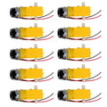 1/5/10 PCS TT Gear Motor 3-6V 200RPM Dual Shaft 1:48 Ratio with 2.54mm Wires for Arduino DIY Smart Car Robot RC STEM Projects