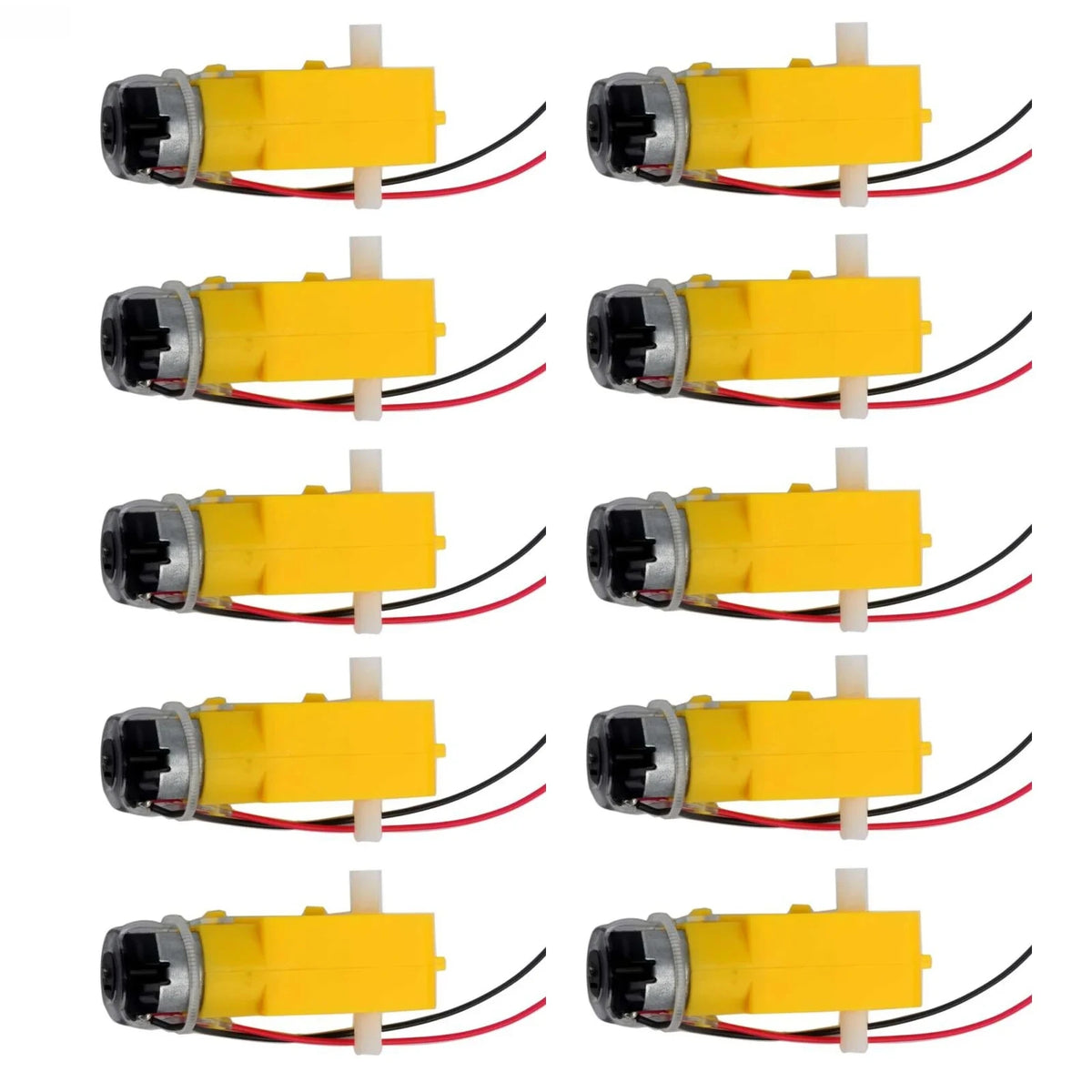1/5/10 PCS TT Gear Motor 3-6V 200RPM Dual Shaft 1:48 Ratio with 2.54mm Wires for Arduino DIY Smart Car Robot RC STEM Projects