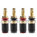 4pcs Speaker Binding Post Gold Plated Terminal Female Banana Jack Connector HIFI Audio Amplifier Banana Plug Socket Terminal