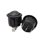 5/10 PCS KCD1-105 20mm Round Rocker Switch 3 Pin SPDT ON-OFF-ON Black Car Boat Automotive Toggle Switch