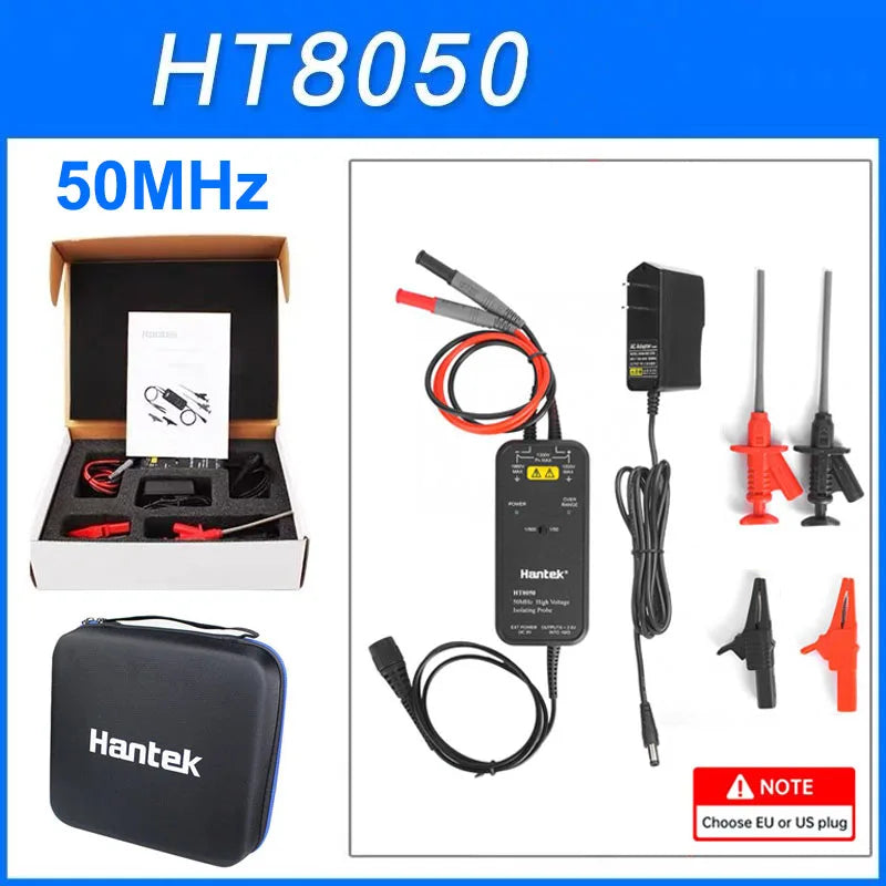 Hantek 100MHZ Oscilloscope HT8050/HT8100 High Voltage Differential Probe Isolation Probe LED Indicator Accessory Tools