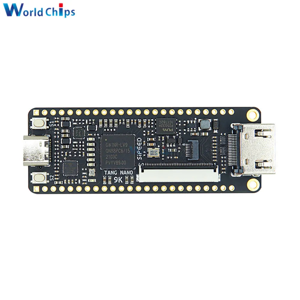 Tang Nano 9K Gaoyun FPGA GoAI Development Board GW1NR-9 RISC-V RV HDMI 40P RGB Interface with 1.14/4.3/5/7 Inch SPI Bare Screen