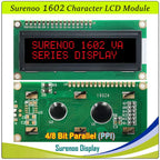 Surenoo 1602 16X2 162 5V 4-Bit 8-Bit Parallel Character LCD Module Display Screen Panel LCM STN Yellow Green Blue White Sky Blue