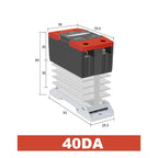 Solid State Relay Din Rail with Radiator SSR 25DA 40DA 60DA DC Control AC Single Phase SSR DA