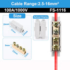 New Conductor Brass High Power Splitter Large Current Universal Quick Terminal Block Terminal Blocks Electrical