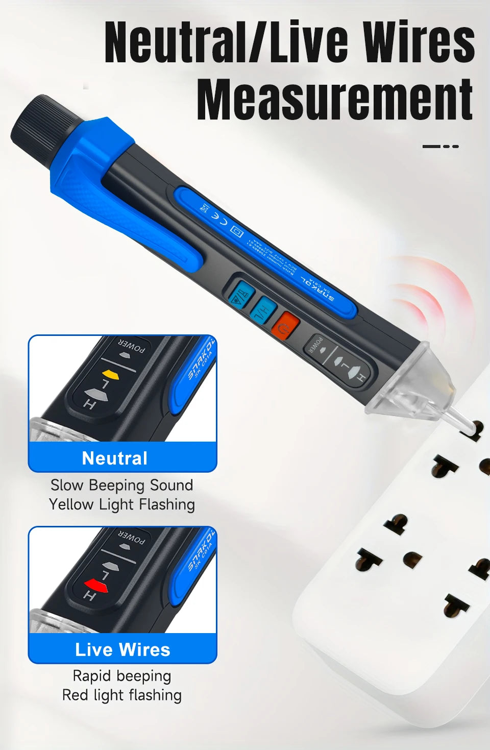 Non-Contact Voltage Tester Pen Smart Voltage Detector Infrared Indicator 12-1000V Test Pencil Breakpoint Finder With Flashlight