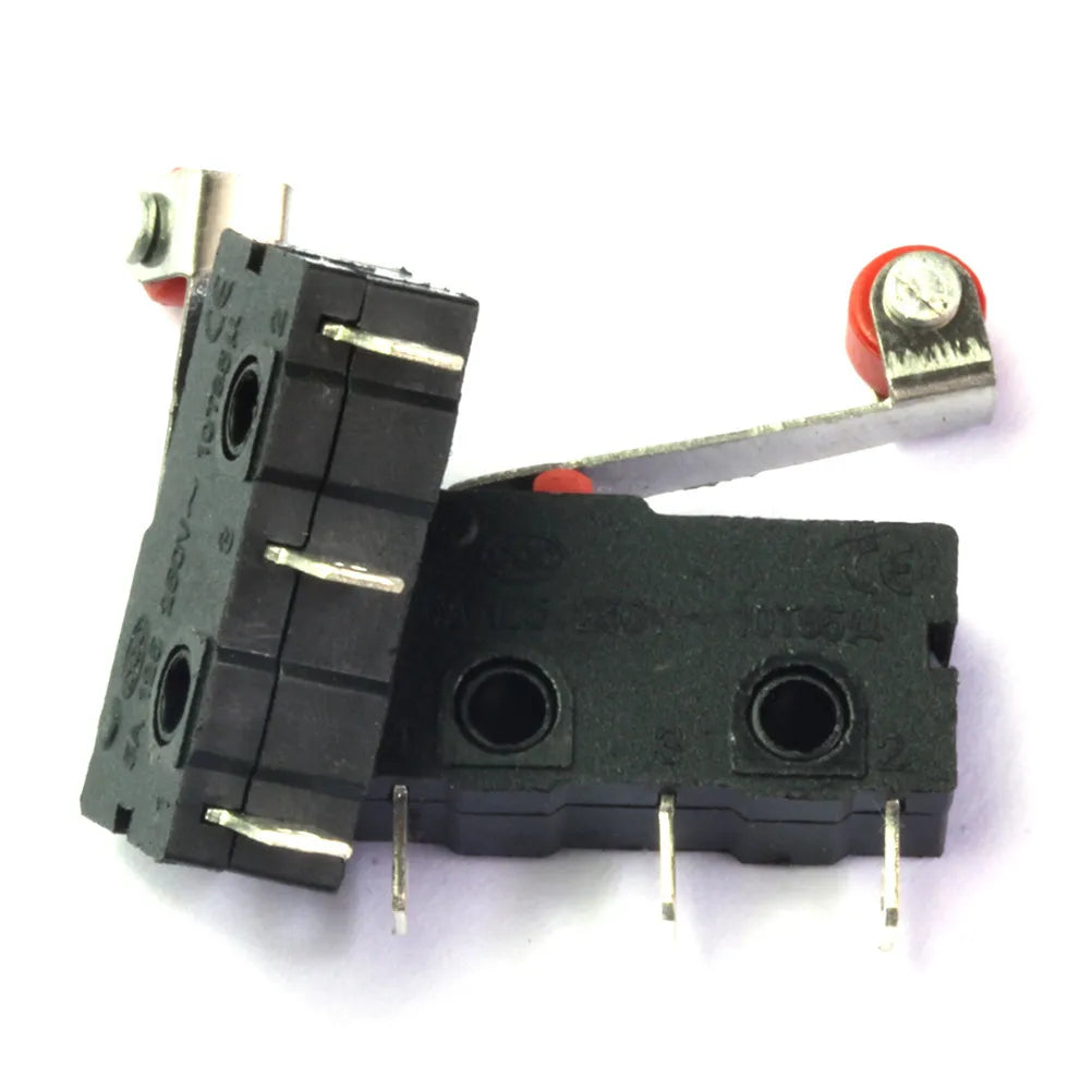 5Pcs Limit Switch Roller Lever Arm Spdt Snap Action 1no 1nc Hinge Easy Installation Long Life Electronic Equipments