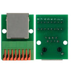 1Pc Data Adapter Board Female Socket Guide Rail Installation Terminals Connector RJ45 Network Port Terminal Block Welding Free