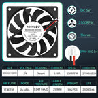 YOUNUON 80MM Fan 5V USB Fan 80x80x10mm 8cm DC 5V 12V 24V 8010 Fan Brushless Cooling Cooler PC Fan Computer Case  Fan Cooler