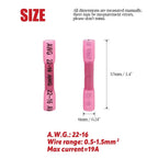 500PCS 22-16 AWG Heat Shrink Crimp Terminals Waterproof Fully Insulated Seal Butt Electrical Wire Connectors Kit Assortment Red