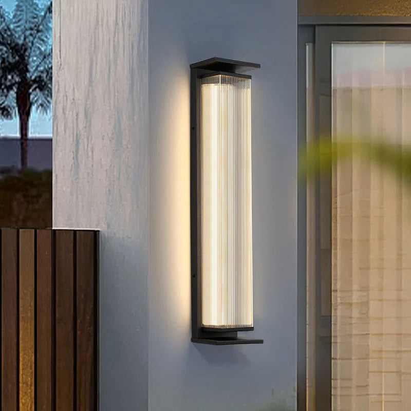 Modern Minimalist Stainless Steel LED WALL Light Outdoor Waterproof IP65 AC85~265V Porch Lamp For Courtyard street Decoration