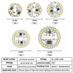 PwwQmm 10pcs/lot LED Chip 15W 12W 9W 7W 5W 3W No Need Driver AC 220V-240V SMD 2835 Cold Warm White Round Lamp Beads for Bulb