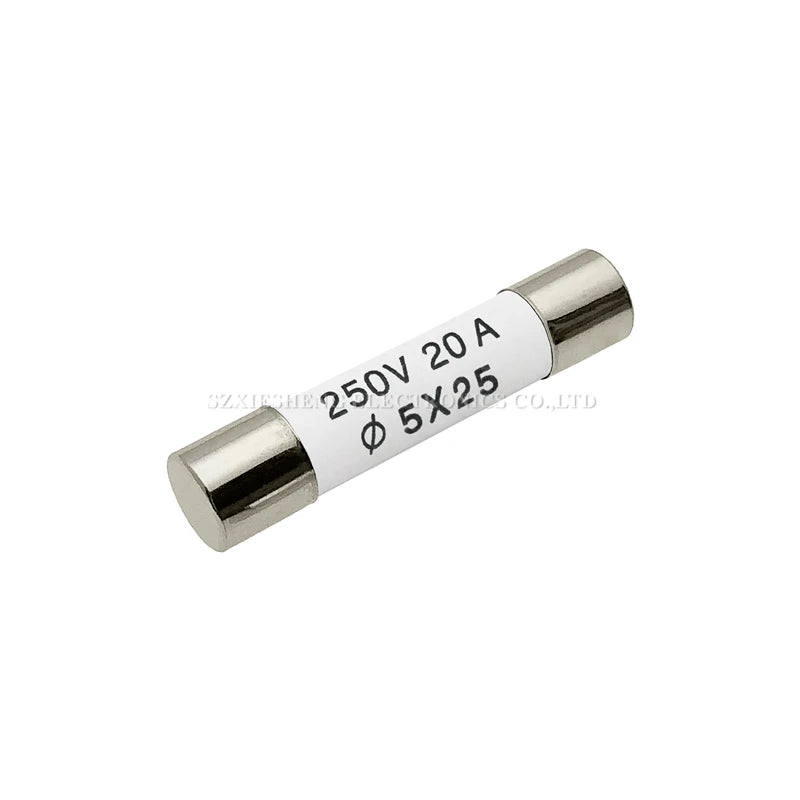 10PCS 5*25/6*25/6*30MM Ceramic Fuse 0.5A 1A 2A 3A 4A 5A 6A 8A 10A 13A 15A 16A 20A 25A 30A 250V 500V RO55 RO57 RO58 Fuse BS1362