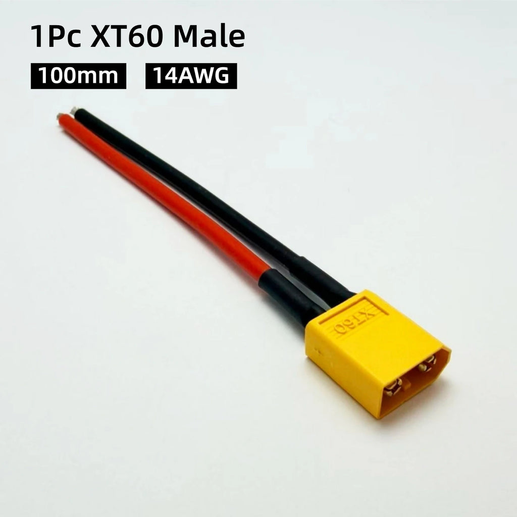 XT60 Male Female Bullet Connectors Plug Adapter With 14AWG 100mm Silicon Wire XT-60 Male Female Connector For RC Lipo Battery