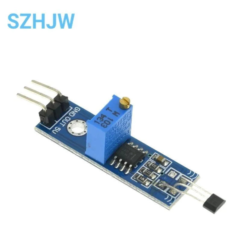 1-10PCS YS-27 Hall Effect Sensor Module Digital Switch for Speed RPM Revolution Counting Motor Rotation Detection 3.3V 5V