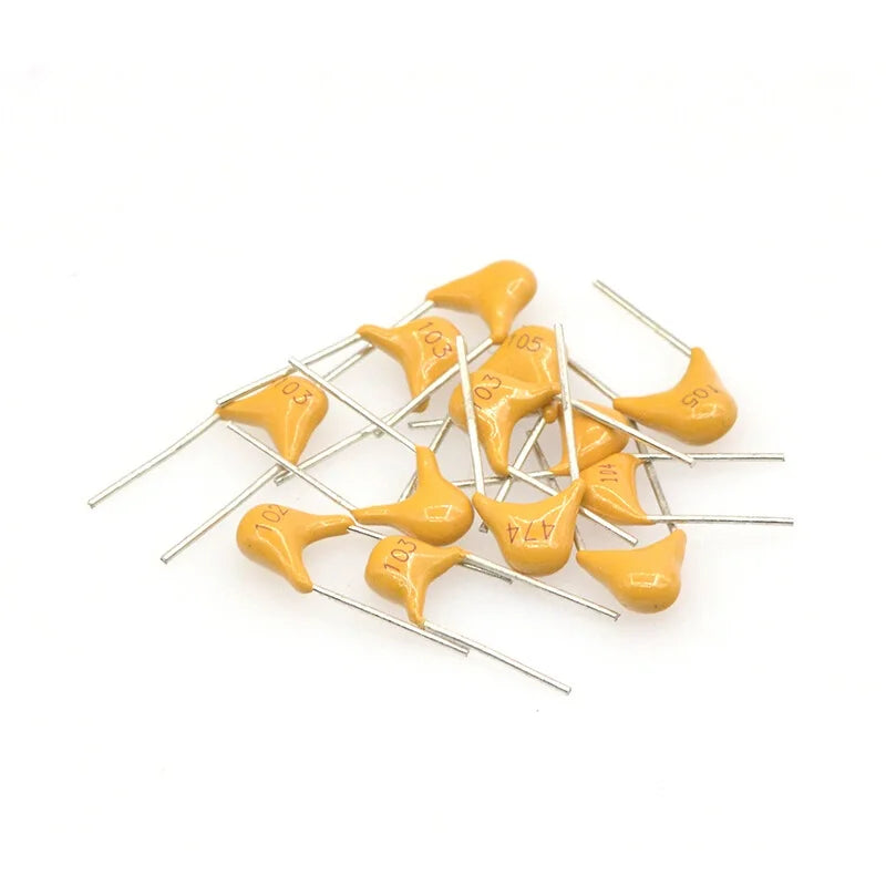 50pcs Monolithic Ceramic Capacitor 50v 10pF 100pF 1NF 10NF 100NF 1UF 10UF 101 102 103 104 105 106 50v100 50v101 50v104 50v105