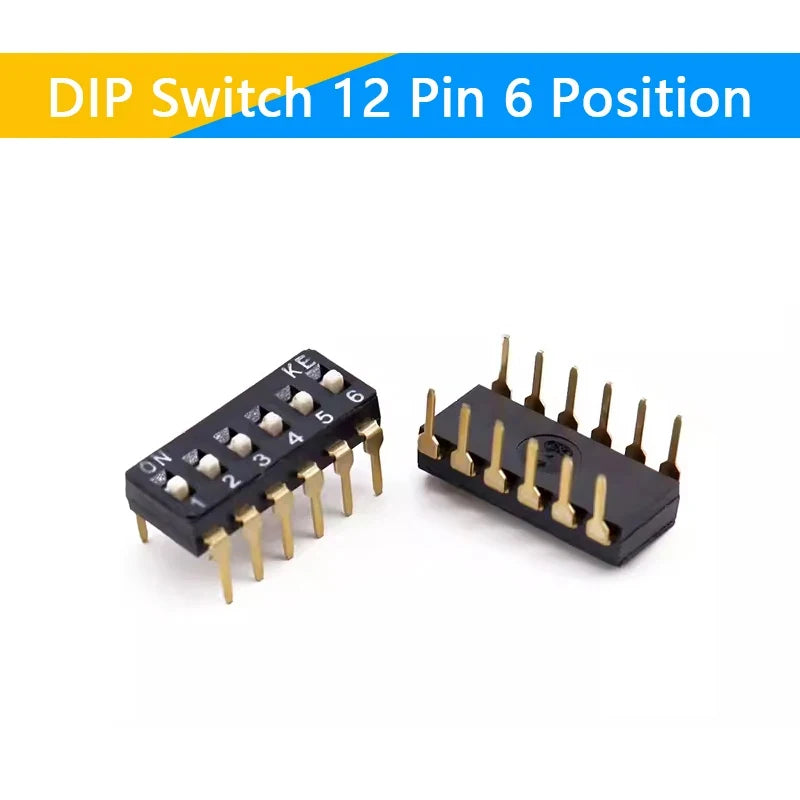 10pcs/lot Slide Type SMT SMD Dip Switch, 2.54mm Pitch 2 Row 4 Pin 2 Position / 8 pin 4 Position / 16 pin 8 Position