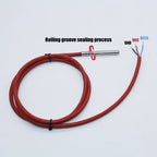DS18B20 Temperature Sensor Stainless Steel 3.0V-5V Voltage -20~+80'C Celsius Oil Proof Waterproof Temp. Silicone Cable Probe