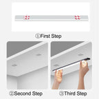 10-60cm USB Rechargeable Ultra-Thin Motion Sensor Light Magnetic Mount  3-Color Adjustment Under Cabinet Light for Home Office
