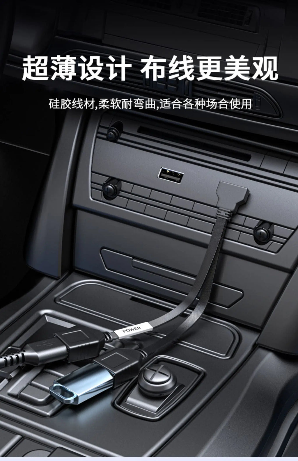 65W USB 1 to 2 Fast Charging Elbow Computer Extension Cord Flat Data Cable Mobile Phone Car Expander Carplay Splitter 10/20cm