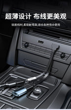 65W USB 1 to 2 Fast Charging Elbow Computer Extension Cord Flat Data Cable Mobile Phone Car Expander Carplay Splitter 10/20cm