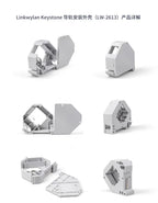 Housing Din-Rail Mounting RJ45 Keystone Jack Holder For Module Labeling Field Earth Spring IP20 Dust-Proof Laptop Box