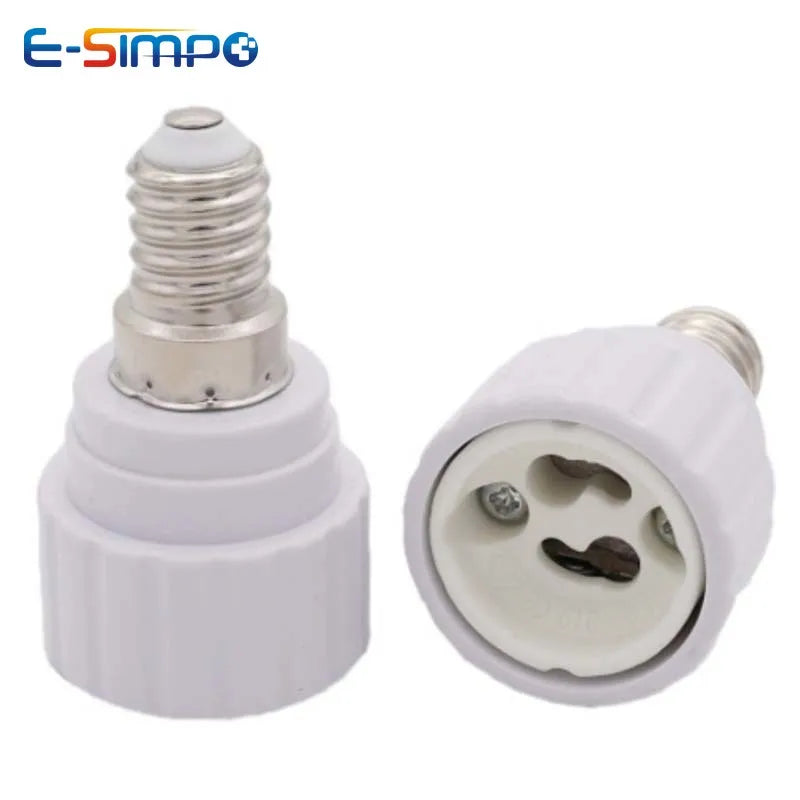 E14 to GU10 Ceramic Base Led Light Lamp Holder Converter Screw Bulb Socket Adapter LED Saving Light Halogen Lamp Base PBT