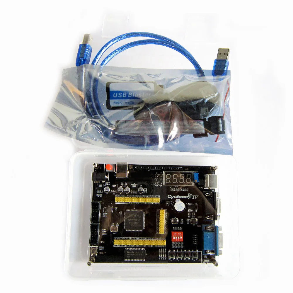 Educational DIY Kit for Altera CycloneIV FPGA, Includes EP4CE6 EP4CE10 PCB Board & USB Download Cable + Plastic Box