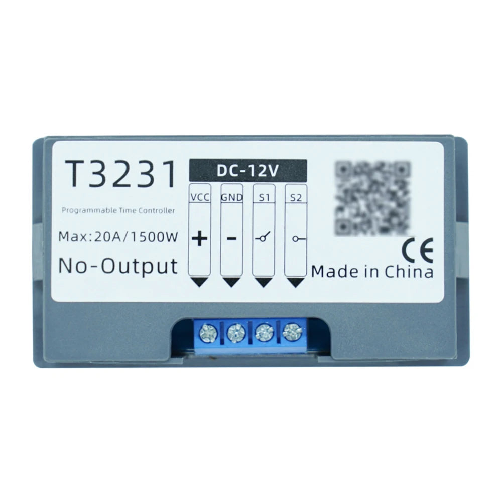 T3231 DC 12V 24V AC 110-220V Digital Time Delay Relay Module Cycle Delay Timer Red Blue Dual Display Timing Relay Switch for Car