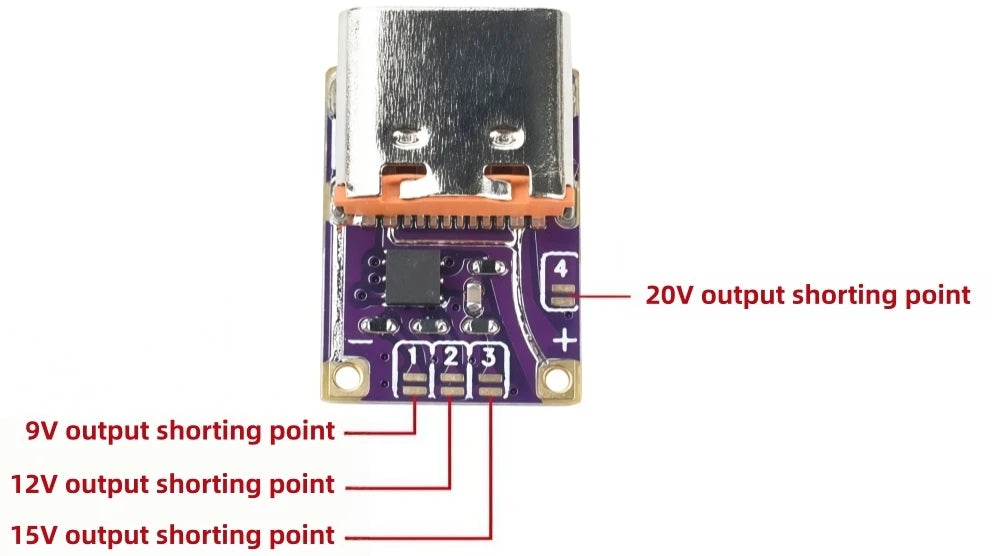 1-20PCS PD3.1 QC3.0 Trigger Module Type-C 5-48V 5A Fast Charging Decoy for DIY Power Supply