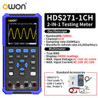 OWON HDS2102S/HDS272S/HDS242S Handheld 3-in-1 Digital Oscilloscope, Signal Generator, Multimeter | 100MHz Bandwidth, 2 Channels