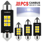 2-20 PCS C10W C5W LED Bulb CANBUS Festoon 31/36/39/41mm 12V 24V 3030-6SMD 6500K White Car Interior Dome License Plate Lights