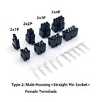 10Sets MX3.0mm Micro-Fit 3.0mm Double Row 2*1P- 2*12Pin Mini 5559/43020 Housing Receptacle Terminal Straight RA Wafer Connector