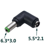 Common DC Power Male to Female 6.0*4.4 / 4.0x1.7 / 3.5*1.3 / 5.5*2.5 To 5.5*2.1 Plug Converter Notebook Laptop Adapter Connector