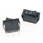 5PCS KCD3 Rocker Switch 16A /20A 125V/250V ON-OFF-ON 3 Position 3 Pin Electrical Equipment Power Switch Black