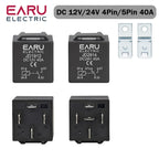 4 5 Pin 4P 5P 40A Waterproof Car Relay Long Life Automotive Relays Normally Open DC 12V 24V Relay For Head Light Air Conditioner