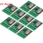 10Pcs/1pc MD7105-SY A7105 2.4G 2.4GHZ Wireless Transceiver Module 3.3V Similar CC2500 NRF24L01 500KHz Step FSK/GSK Modulation