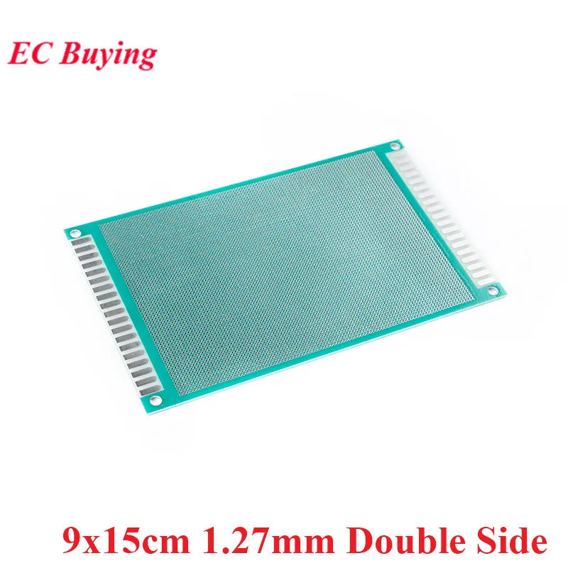 9x15cm Double Side Prototype PCB DIY Universal Printed Circuit Board 1.27mm 9*15cm Electronic Prototyping Copper Plate Protoboar