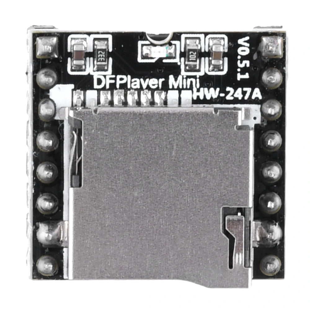 YX5200 DFPlayer Mini MP3 Player Module MP3 Voice Decode Board Supporting TF Card U-Disk IO Serial Port AD Compatible for Arduino