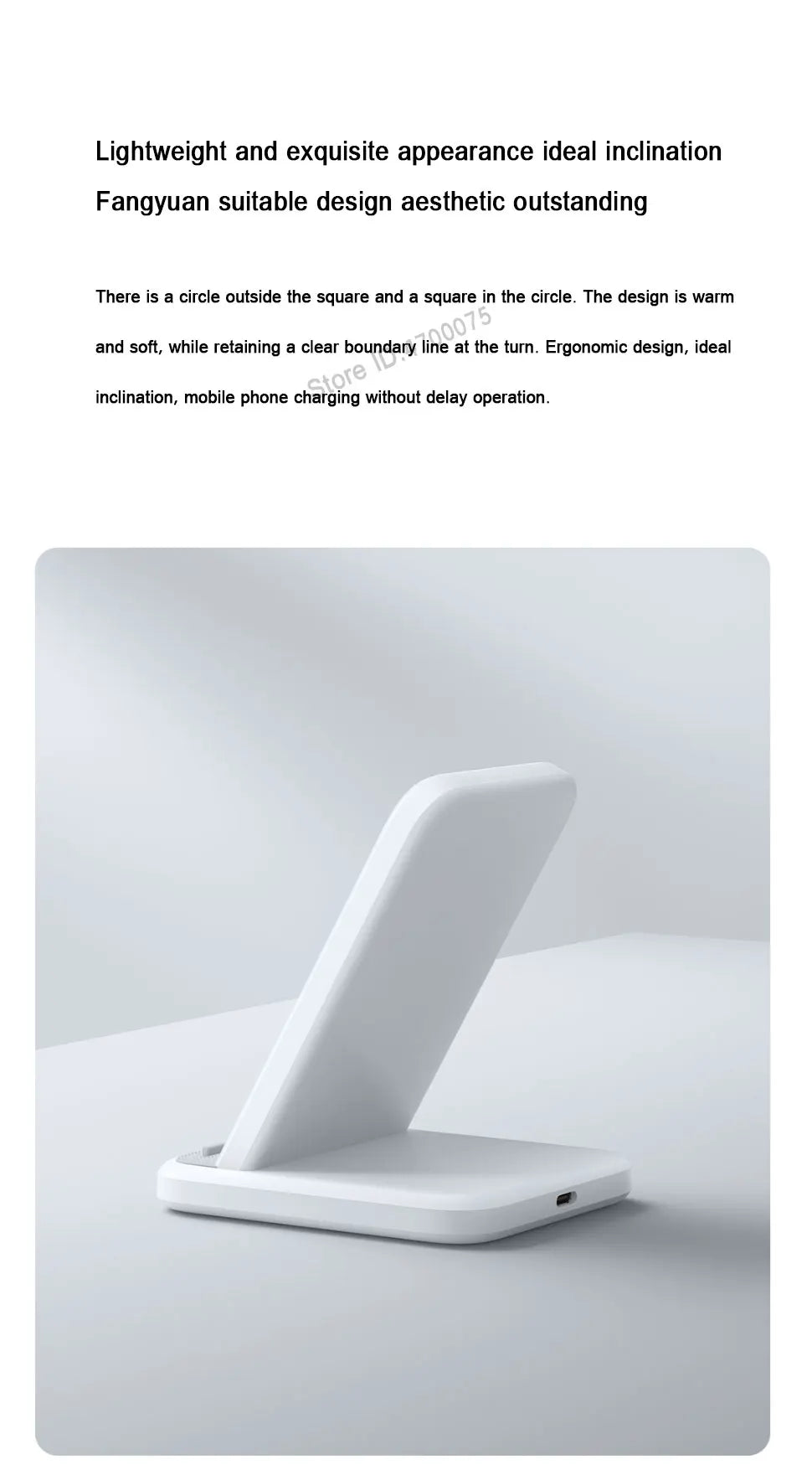 Xiaomi 30W Wireless Charger Vertical Fast Charging for Xiaomi Mi 14/13/12/11 Series for Redmi K70/K60 Series for IPhone Series