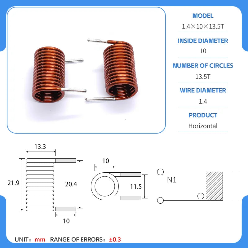 hollow inductor coil inductor copper wire  full specifications