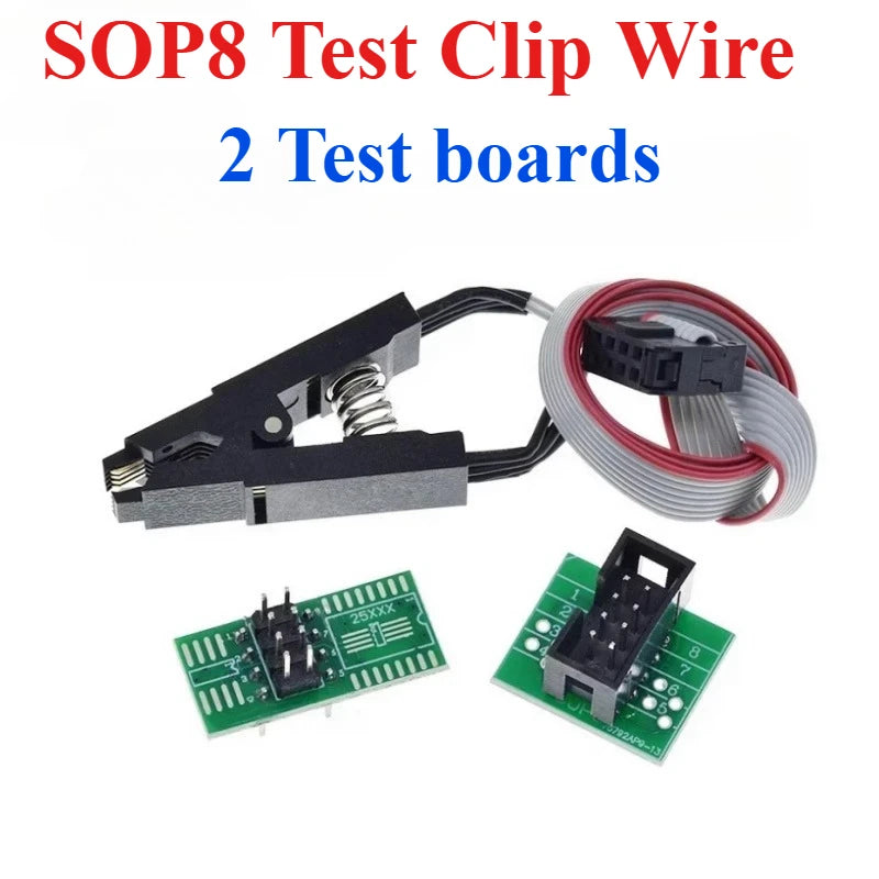 1PCS  CH341A CH341B 24 25 Series EEPROM Flash BIOS USB Programmer Module SOIC8 SOP8 Test Clip For EEPROM 93CXX / 25CXX / 24CXX