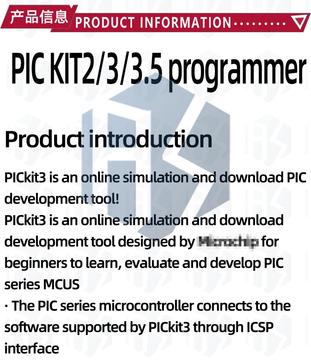 PICKIT3 PICKIT3.5 PICKIT 3 Programmer Offline Programming PIC Microcontroller Chip +PIC Programmer adapter seat