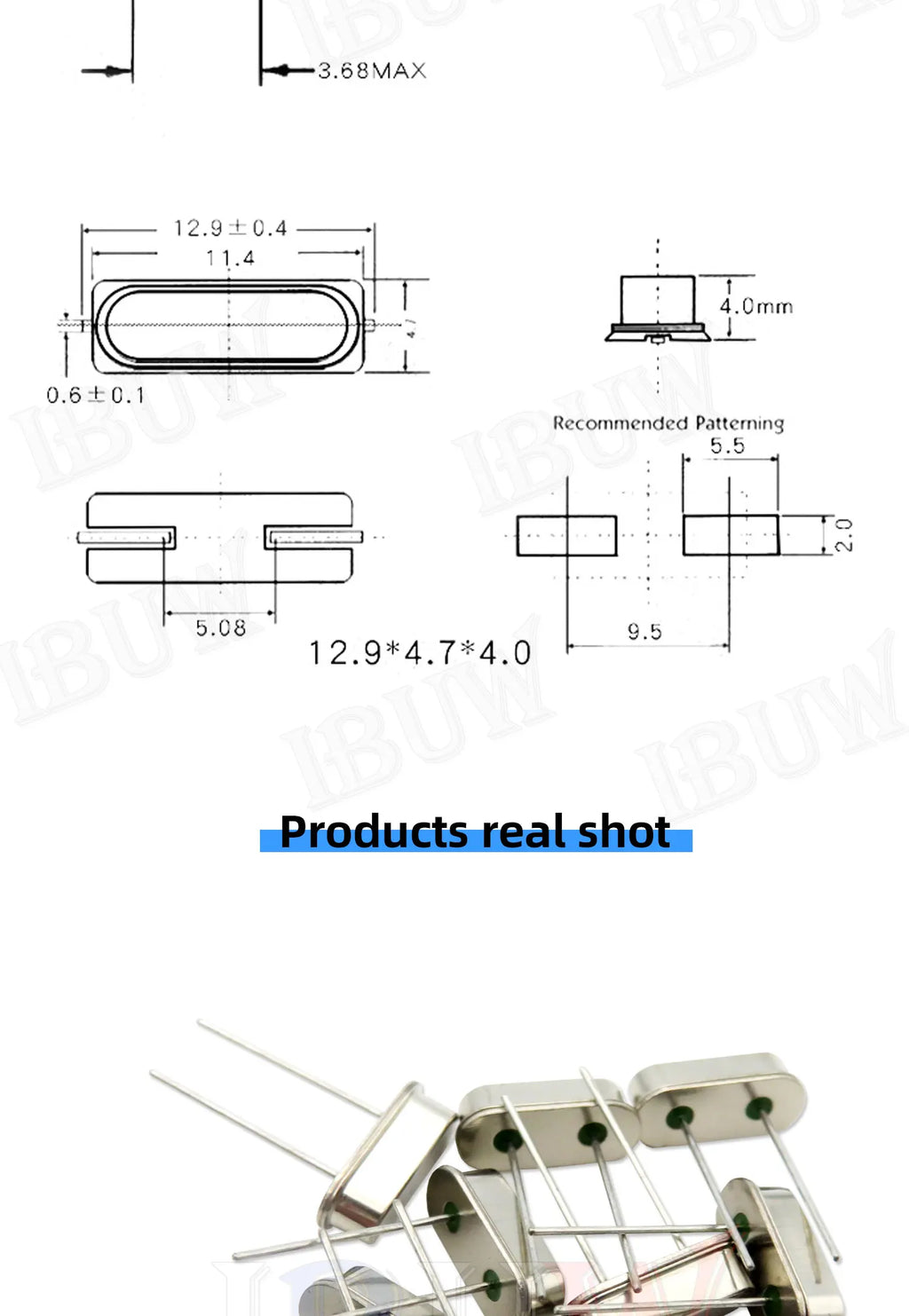 10PCS 4Mhz 6Mhz 8Mhz 12Mhz 16Mhz 20Mhz 24Mhz  32.768K 32.768K Quartz Crystal Resonator Passive Oscillator HC49S 8.000MHZ