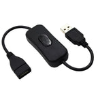 28cm USB Cable with Switch ON/OFF Cable Extension Toggle for USB LED String USB Gadget USB Power Supply Device Tools