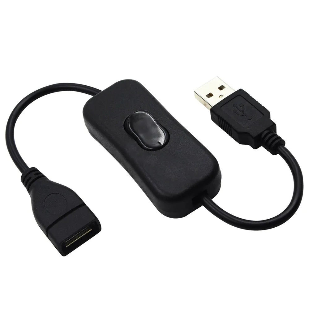 28cm USB Cable with Switch ON/OFF Cable Extension Toggle for USB LED String USB Gadget USB Power Supply Device Tools