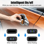 Temperature Warning Fuel Save Tire Pressure Monitoring System Solar TPMS With 4 External Sensors Car Tyre Pressure Monitor